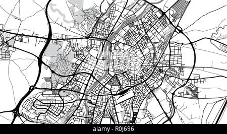 Urban vector city map of Valladolid, Spain Stock Vector