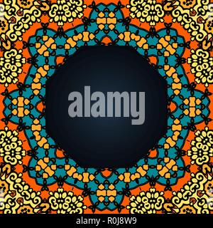 Frame for text in the Indian style. Stock Vector
