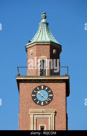 Tower of the town hall, Herne, Ruhr district, North Rhine-Westphalia, Germany, Europe Stock Photo