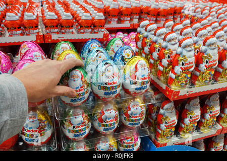 Kinder chocolate products Stock Photo