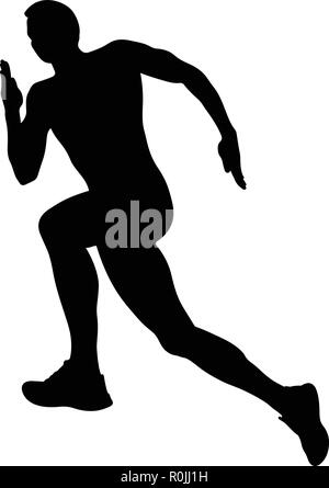 Running Sport Race Man Climbing Stairs Silhouette Icon Design Vector 