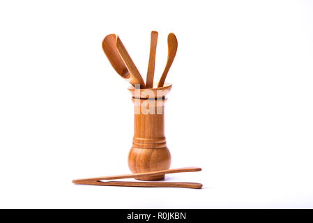 A set of tools for practicing the ancient art of the tea ceremon Stock Photo
