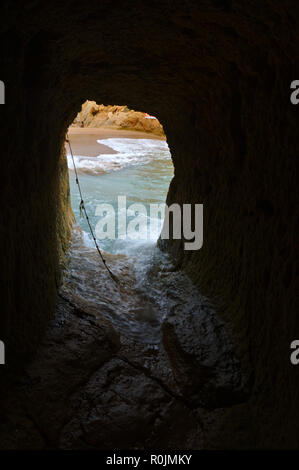 Tunnel Beach At Lagos In Algarve District !! Stock Photo - Alamy