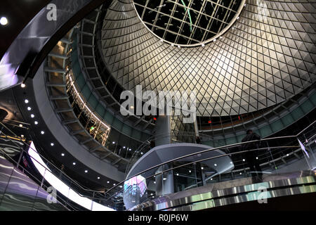 NEW YORK, NY-OCTOBER 22: Fulton Center is part of a $1.4 billion project by the Metropolitan Transportation Authority and connects ten services via an Stock Photo