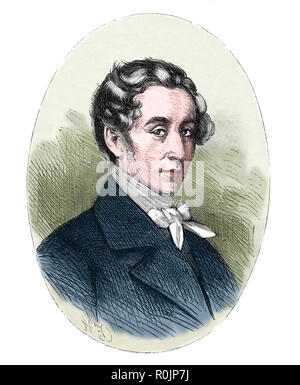 Carl Maria von Weber (1786-1826). German composer, conductor, pianist. Romantic era. Engraving, 1882. Stock Photo