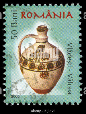 Postage stamp from Romania in the Pottery series issued in 2005 Stock Photo