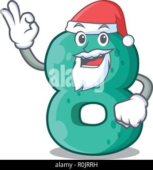 Santa number eight volume logo the mascot Stock Vector