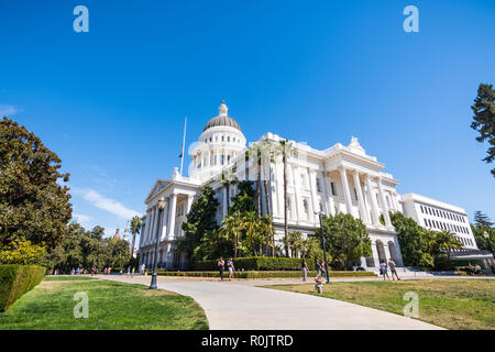 September 22, 2018 Sacramento / CA / USA - California State Capitol building and the surrounding park Stock Photo