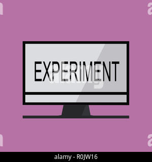 Text sign showing Experiment. Conceptual photo Scientific procedure Make discovery test hypothesis demonstrate. Stock Photo