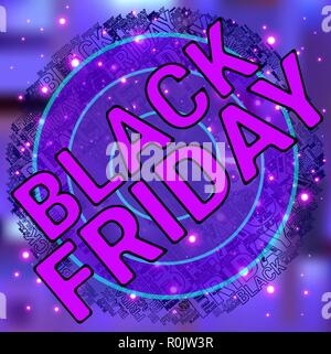 Black Friday Wordcloud. Typography concept. Text cloud. Vector illustration Stock Vector