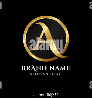 Premium Vector  Gold color luxury brand logo design template