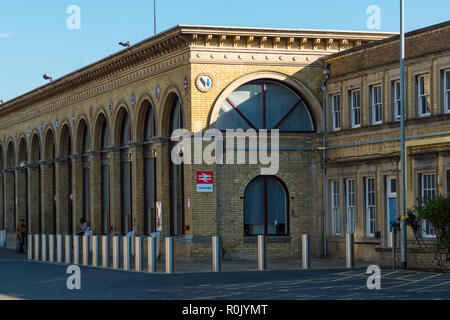 Cambridge railway station is the principal station serving the city of Cambridge in the east of England. UK Stock Photo