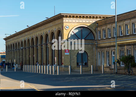 Cambridge railway station is the principal station serving the city of Cambridge in the east of England. UK Stock Photo