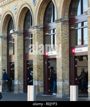 Cambridge railway station is the principal station serving the city of Cambridge in the east of England. UK Stock Photo