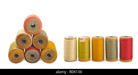 thread spools  isolated on white background Stock Photo