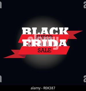 Black Friday sale inscription design template. Black Friday banner. Vector illustration Stock Vector