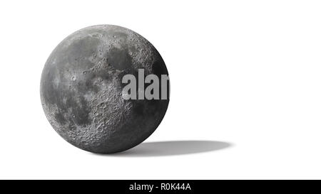 moon isolated on white background Stock Photo