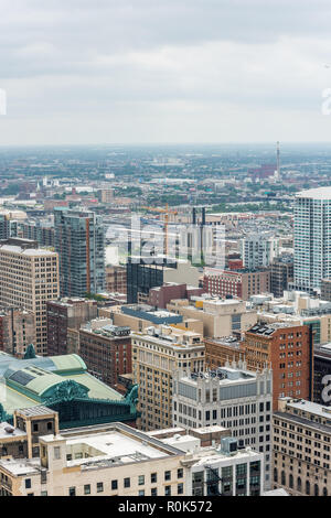 Aerial view of the South Loop neighborhood Stock Photo