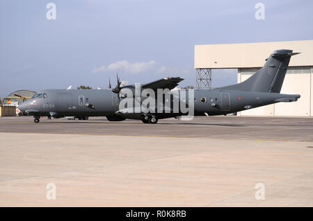 Italian Air Force P-72A maritime patrol aircraft taxiing. Stock Photo