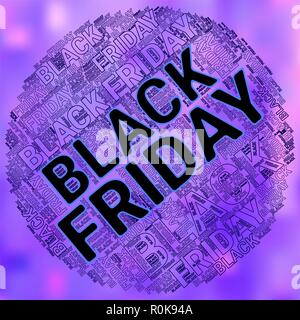 Black Friday Wordcloud. Typography concept. Text cloud  illustration Stock Photo