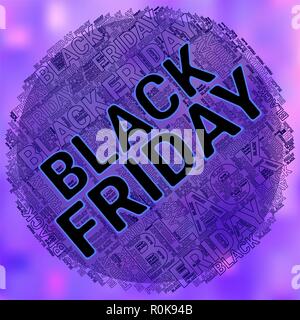 Black Friday Wordcloud. Typography concept. Text cloud  illustration Stock Photo