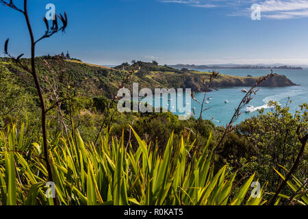 incoming Auckland Feery at Waiheke Island, New Zealand Stock Photo