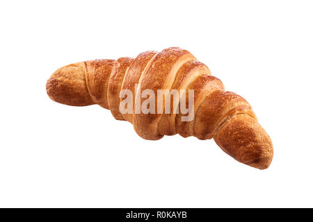 Fresh French Baked Croissant isolated on white background Stock Photo