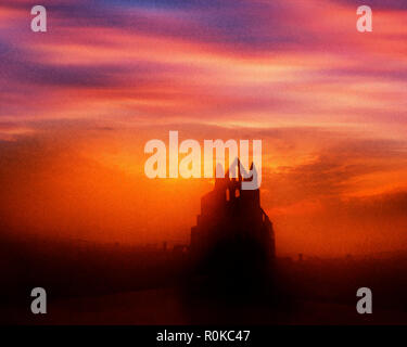 DIGITAL ART: Whitby Abbey, North Yorkshire, Great Britain Stock Photo