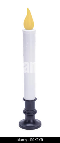 Plastic Toy Halloween Candle Isolated on a White Background. Stock Photo