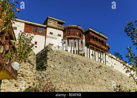 Baltit fort, the UNESCO World Heritage site. Karimabad, Hunza valley. Gilgit Baltistan, Pakistan. Stock Photo