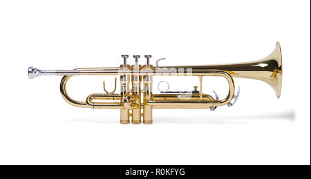 Isolated - Bugle - A bugle is a brass instrument like a small Stock ...