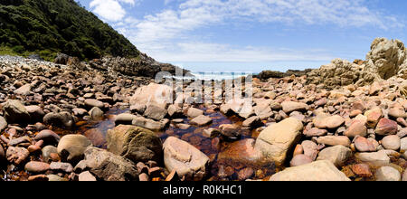 Pebble beach at Storms River Mouth Stock Photo