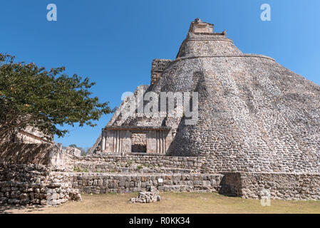 ruins of the ancient Mayan city Uxmal. UNESCO World Heritage Site, Yucatan, Mexico. Stock Photo
