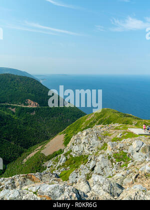 The view from near the end of the Skyline Trail in Cape Breton Highlands National Park, Nova Scotia, Canada. Stock Photo