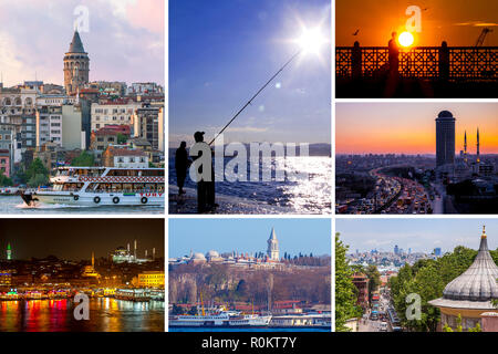 scenes from a variety of istanbul, also popular destination for tourism. Stock Photo