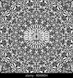 Grey abstract seamless floral mosaic mandala pattern background Stock Vector