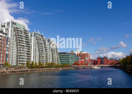 Residential Apartments at Salford Quays, Manchester Stock Photo