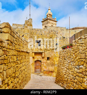 Victoria Rabat Streets Citadel streets, Victoria (Rabat) Gozo, Malta, Europe Stock Photo - Alamy