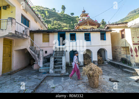 Village in Jaunsar-Bawar, Uttrakhand, India Stock Photo