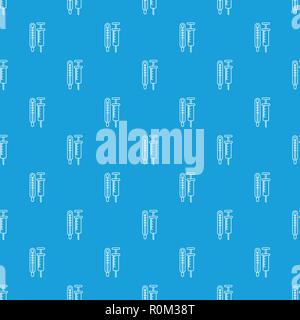 Thermometer syringe pattern vector seamless blue Stock Vector