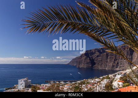 Cliffs at Los Gigantes on the Atlantic coast of Tenerife in the Canary Islands Stock Photo