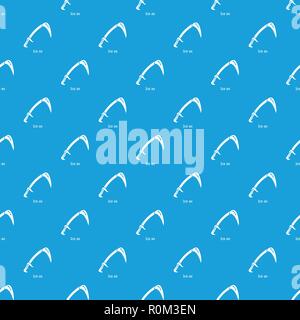 Ice ax pattern vector seamless blue Stock Vector