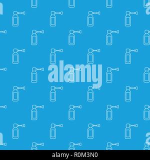 Inhaler pattern vector seamless blue Stock Vector