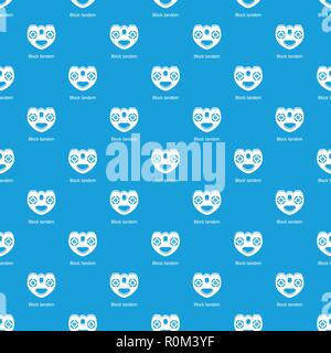 Block tandem pattern vector seamless blue Stock Vector