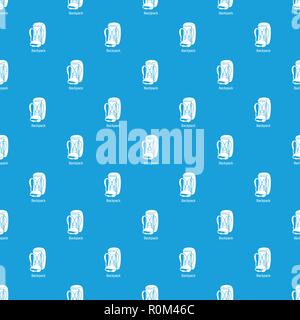 Backpack pattern vector seamless blue Stock Vector