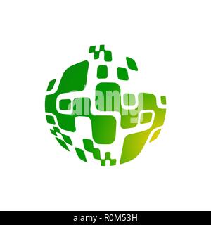 Abstract sphere molecules design. Vector illustration. Group of atoms for chemistry concept Stock Vector