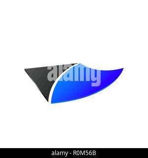 Abstract line shape square icon. Vector geometric shape Stock Vector