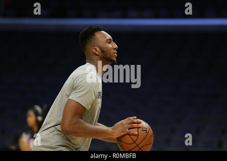 Los Angeles, CA, USA. 5th Nov, 2018. Minnesota Timberwolves guard Josh Okogie #20 before the Houston Rockets vs Los Angeles Clippers at Staples Center on November 5, 2018. (Photo by Jevone Moore) Credit: csm/Alamy Live News Stock Photo