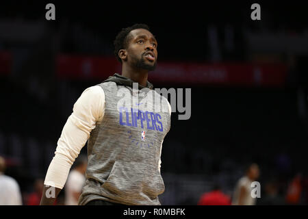 Los Angeles, CA, USA. 5th Nov, 2018. LA Clippers guard Patrick Beverley #21 before the Houston Rockets vs Los Angeles Clippers at Staples Center on November 5, 2018. (Photo by Jevone Moore) Credit: csm/Alamy Live News Stock Photo