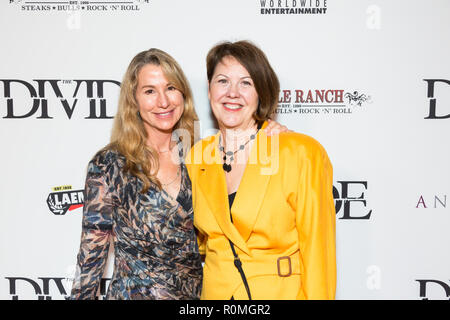 Los Angeles, USA. 05th November, 2018. July Juteau (left) and Beverly Lewis (right) attend Los Angeles premiere of 'The Divide' movie in Laemmle Ahrya Fine Arts Theater in Beverly Hills on November 5, 2018. Credit: Vladimir Yazev/Alamy Live News. Stock Photo